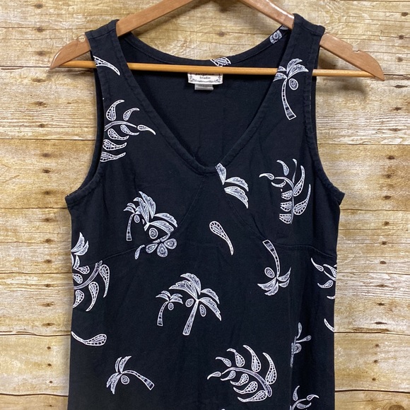 Vintage Jacqueline Studio palm motif shift dress size medium - Picture 2 of 12